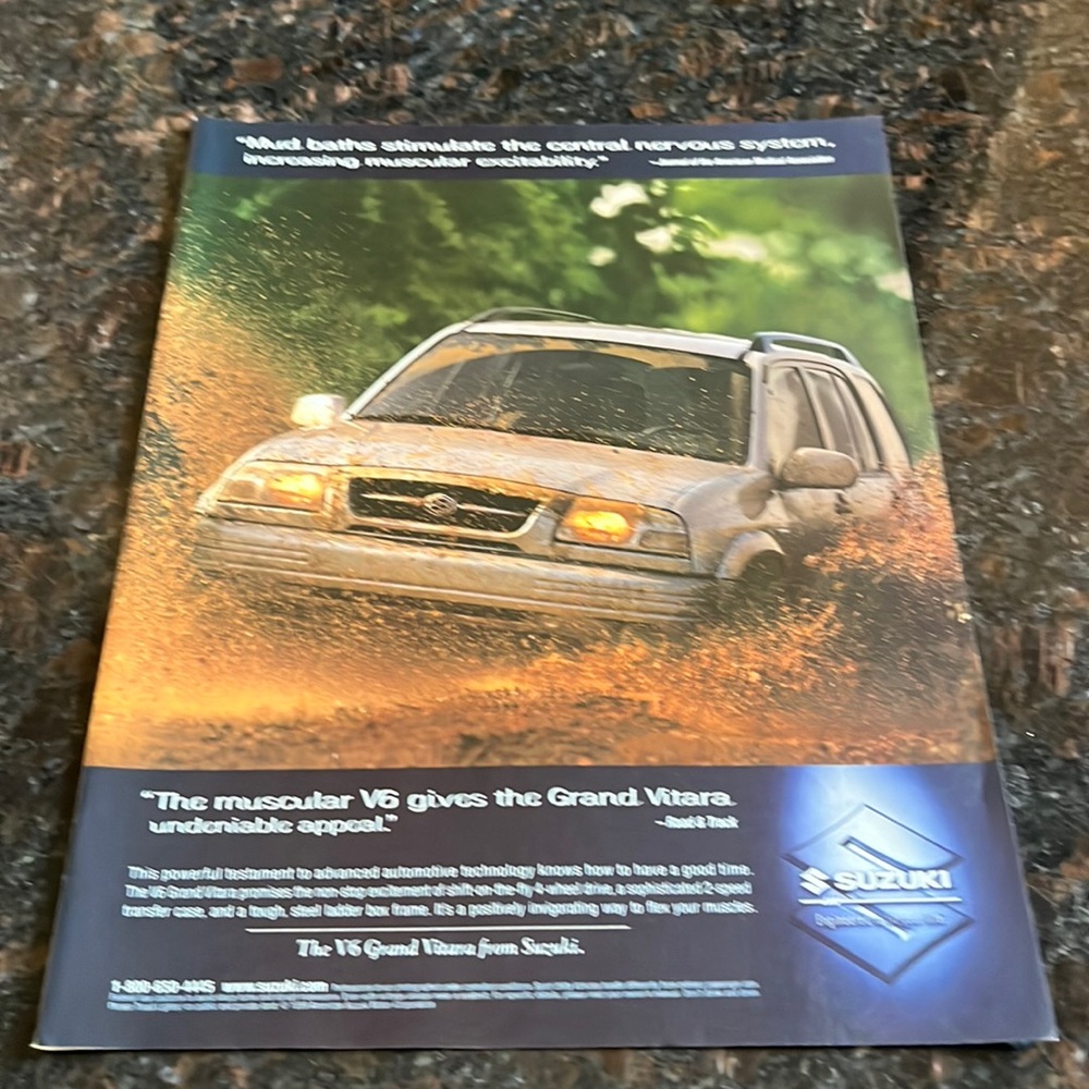 Vintage suzuki grand vitara car auto ad